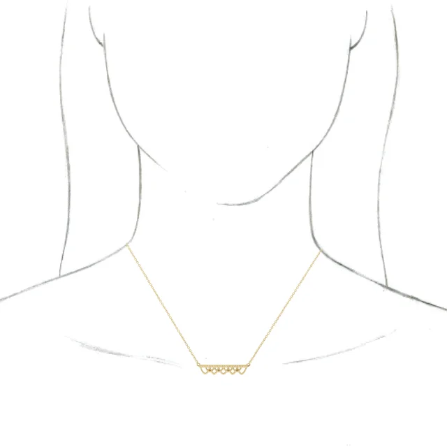 14K Yellow Vintage-Inspired Bar 18" Necklace