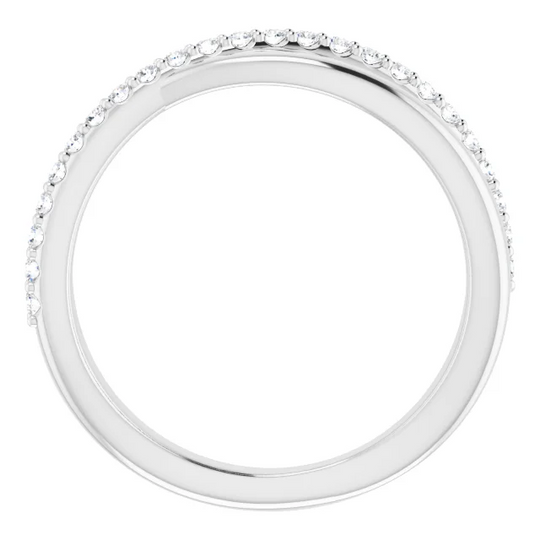Platinum 1/5 CTW Diamond Criss-Cross Ring
