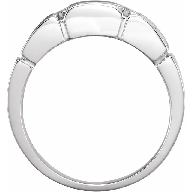 14K White 3/4 CTW Diamond Accented Men's Ring-