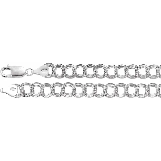 Sterling Silver Charm 7" Bracelet-