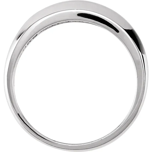 14K White Men's 3/8 CTW Diamond Ring-11.00(aproximate standard size)-