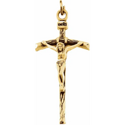 Sterling Silver 23x14 mm Crucifix 18" Necklace