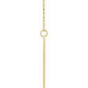 14K Yellow Pierced Cross Engravable Bar 16-18" Necklace