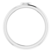 14K White .7 CT Diamond Asymmetrical Stackable Ring