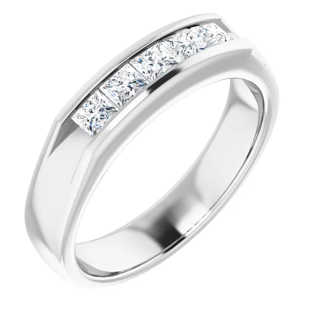 14K White 3/4 CTW Diamond Band-