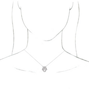 14K White 1/4 CTW Diamond Art Deco 18" Necklace