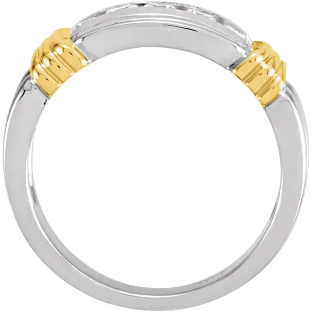 Platinum & 18K Yellow 1/2 CTW Diamond Ladies Band-