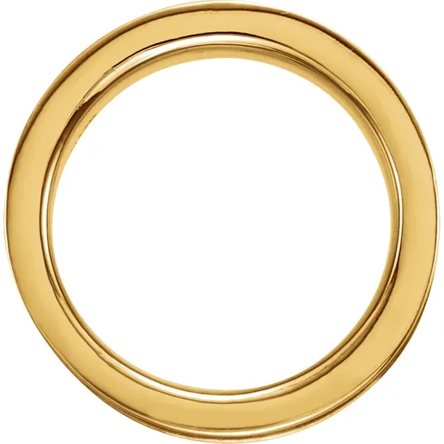 14K Yellow 7.75 mm Fleur-de-lis Band Size 7-7.00 (approximate standard size)-