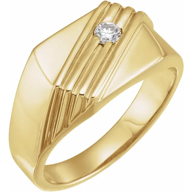 Men's Solitaire Ring-9.5-