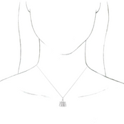 14K White Ganesha 16-18" Necklace