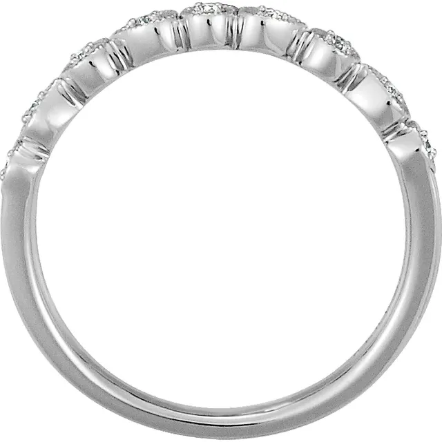 Platinum .4 CTW Diamond Ring Size 7