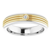 14K White & Yellow .2 CTW Diamond Men's Ring