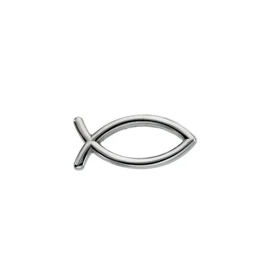 Sterling Silver 6.5x14 mm Fish Lapel Pin