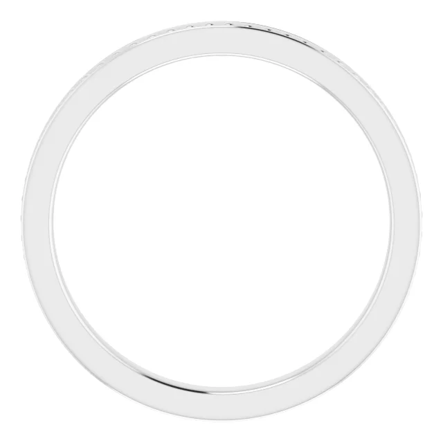 14K White Stackable Bead Ring Size 6-6.00(approximate standard size)-