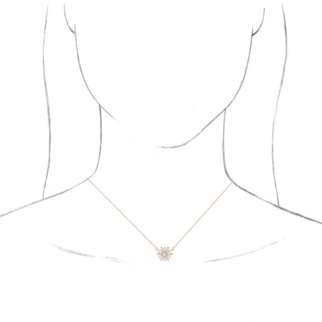 14K Rose 1/2 CTW Diamond Vintage-Inspired 16" Necklace