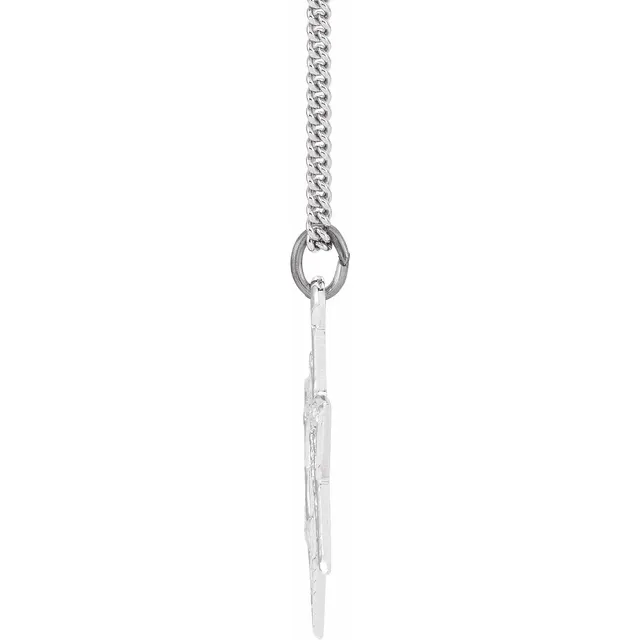 Sterling Silver 20x18 mm Star of David 18" Necklace-