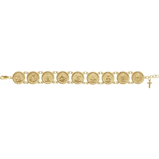 14K Yellow Traditional Saints Bracelet?-