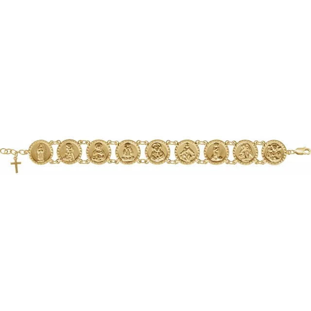 14K Yellow Traditional Saints Bracelet?-