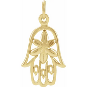 Sterling Silver Plated with 24K Gold Hamsa Charm