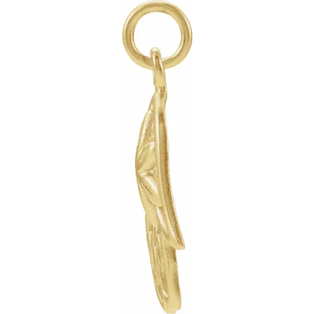 Sterling Silver Plated with 24K Gold Hamsa Charm-